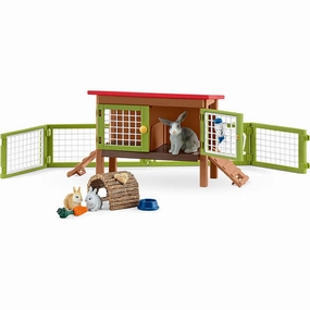 Schleich Toys Schleich Farm World Rabbit Hutch Playset