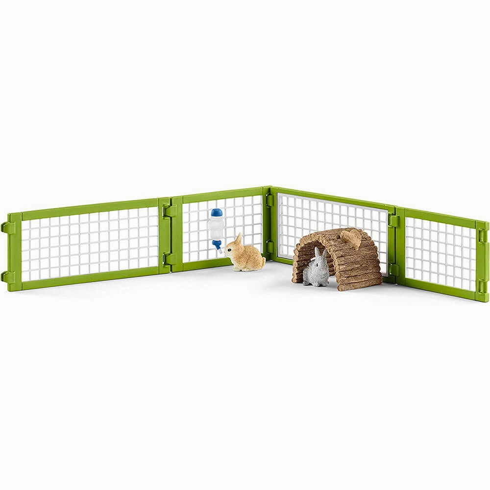 Schleich Toys Schleich Farm World Rabbit Hutch Playset
