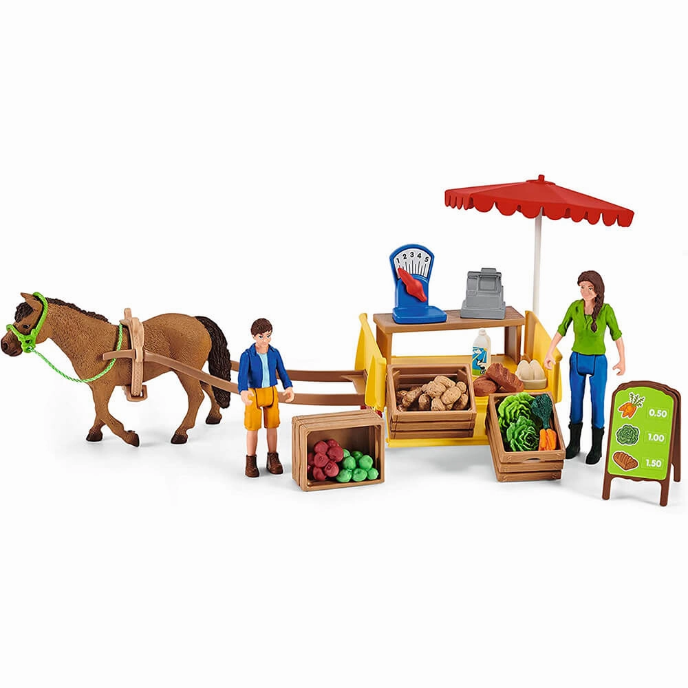 Schleich Toys Schleich Farm World Sunny Day Mobile Farm Stand Playset