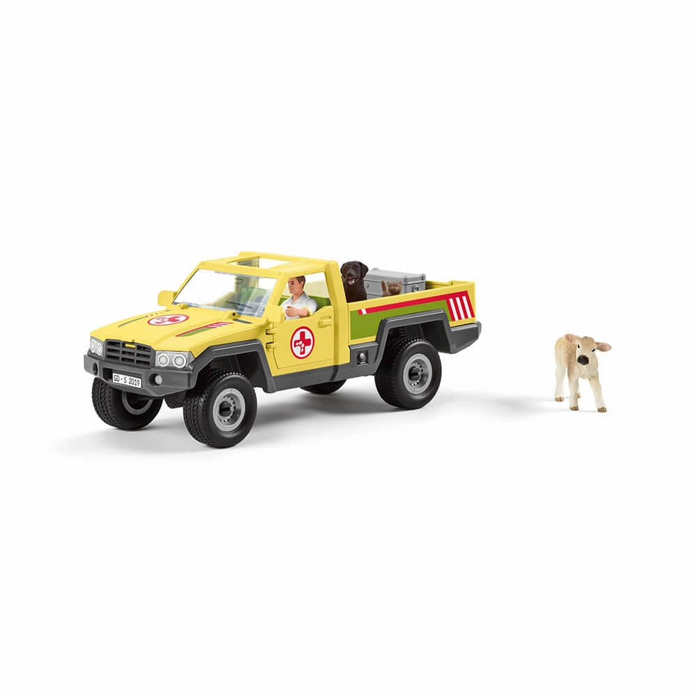 Schleich Toys Schleich Farm World Veterinarian Visit At The Farm Playset