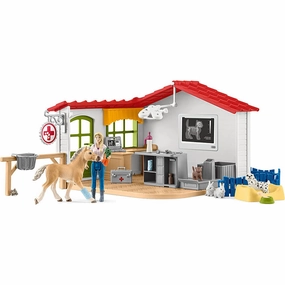 Schleich Toys Schleich Farm World Veterinary Practice with Pets Playset