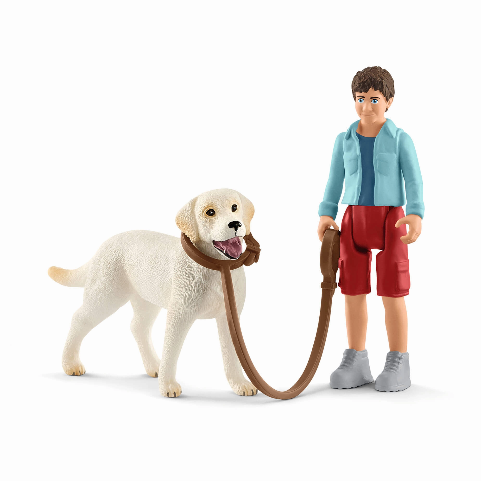Schleich Toys Schleich Farm World Walking With Labrador Retriever Play Set