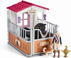 Schleich Toys Schleich Horse Club 42437 Horse Stall with Horse Club Tori & Princess
