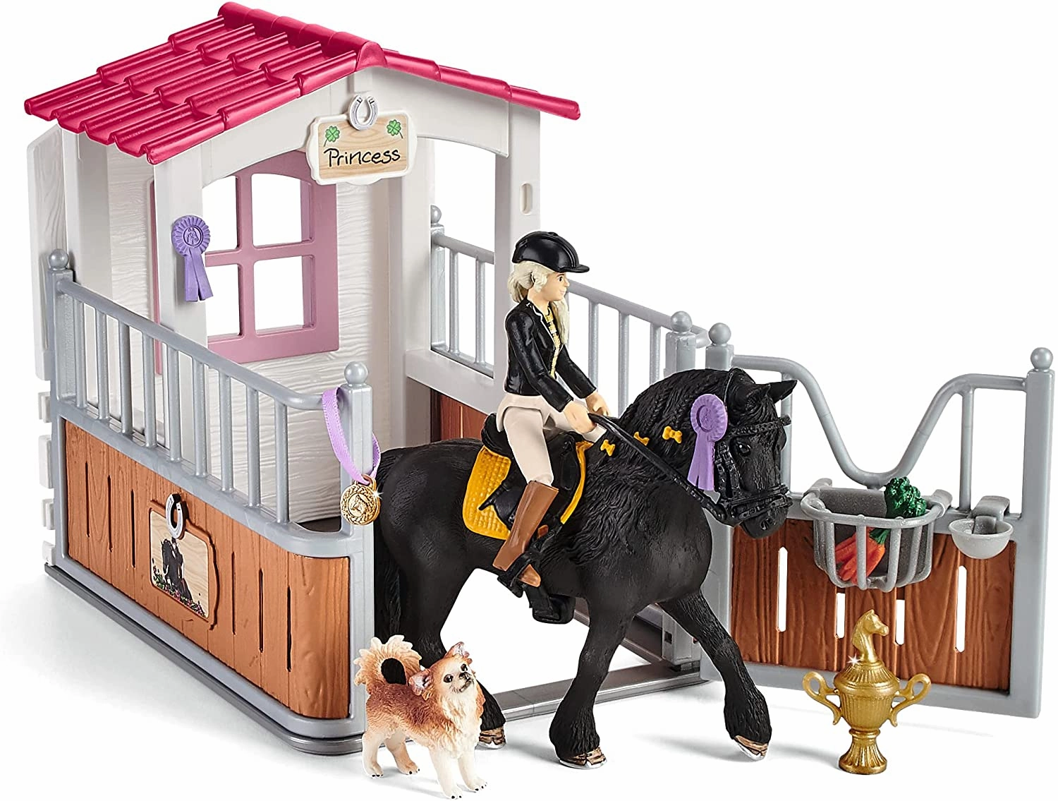 Schleich Toys Schleich Horse Club 42437 Horse Stall with Horse Club Tori & Princess