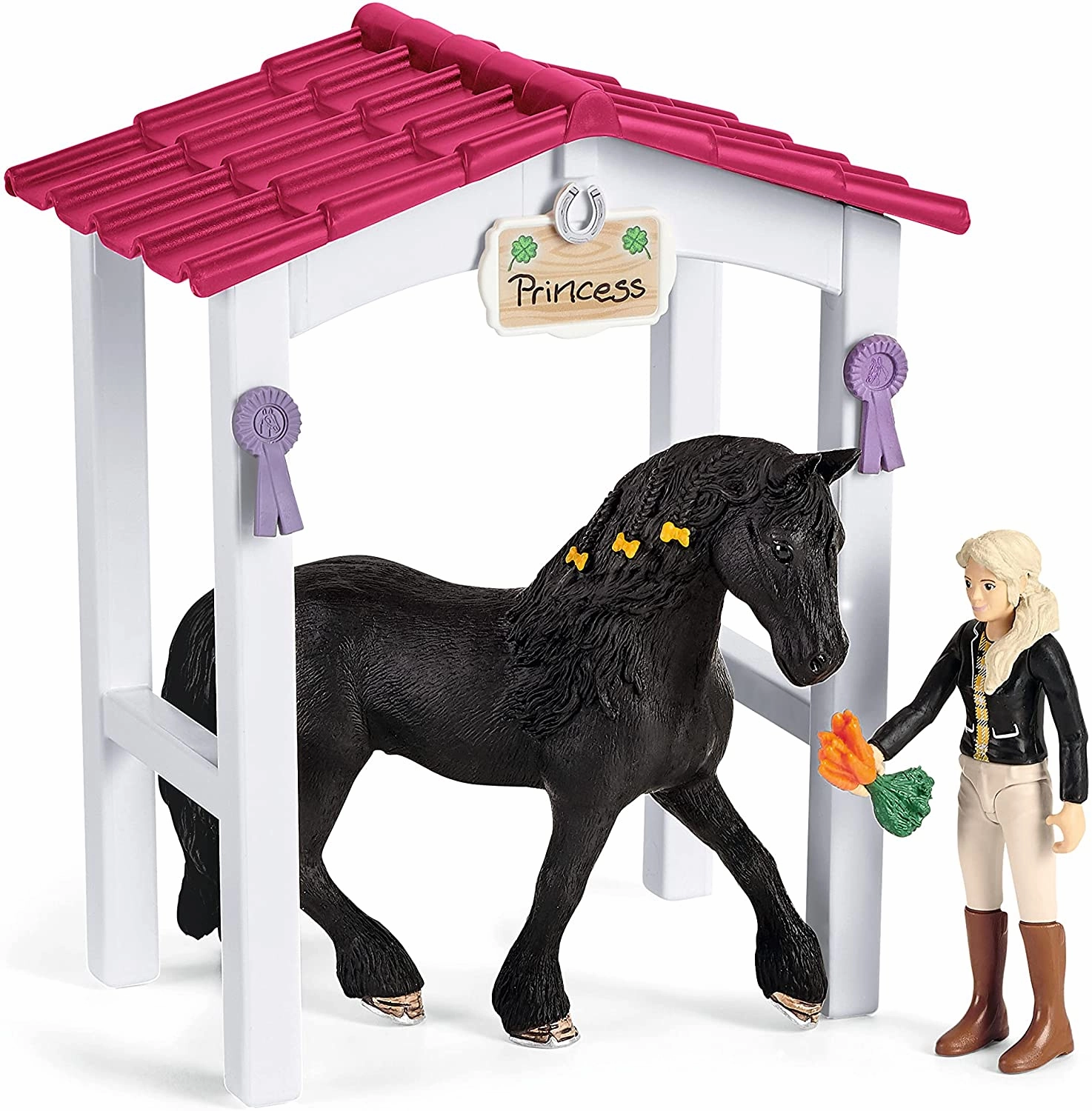 Schleich Toys Schleich Horse Club 42437 Horse Stall with Horse Club Tori & Princess