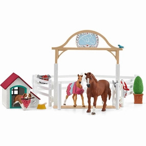 Schleich Toys Schleich Horse Club Horse Club HannahS Guest Horses with Ruby The Dog Playset