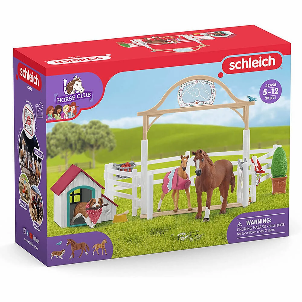 Schleich Toys Schleich Horse Club Horse Club HannahS Guest Horses with Ruby The Dog Playset