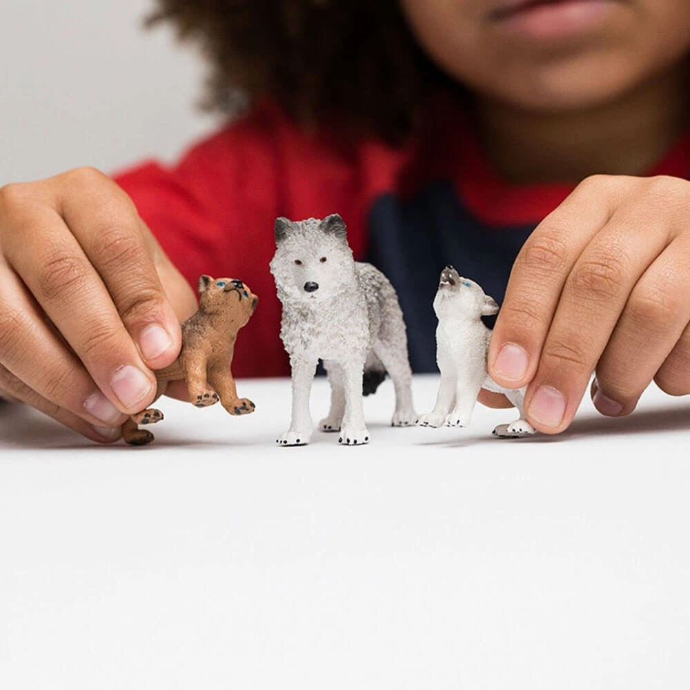 Schleich Toys Schleich Wild Life Mother Wolf with Pups Playset