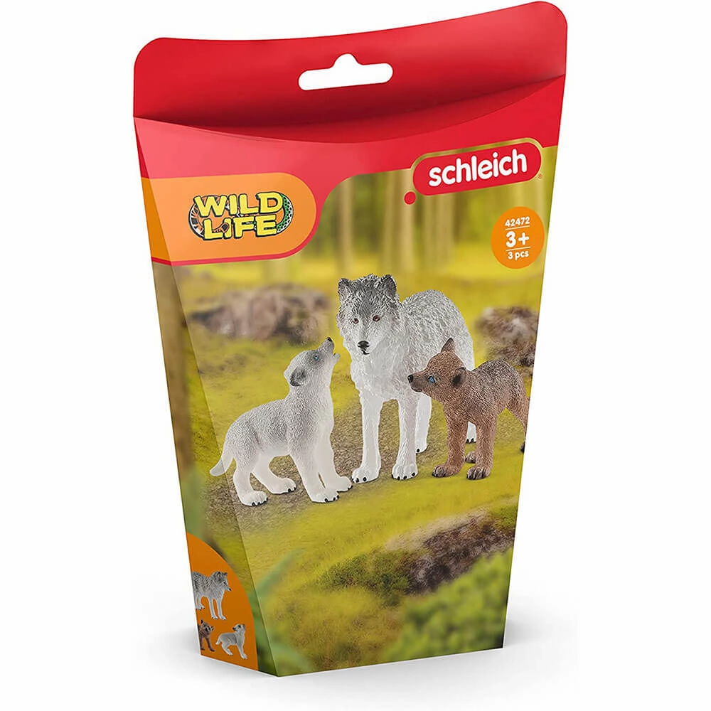 Schleich Toys Schleich Wild Life Mother Wolf with Pups Playset