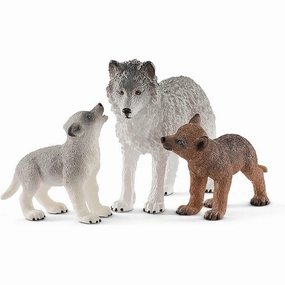 Schleich Toys Schleich Wild Life Mother Wolf with Pups Playset