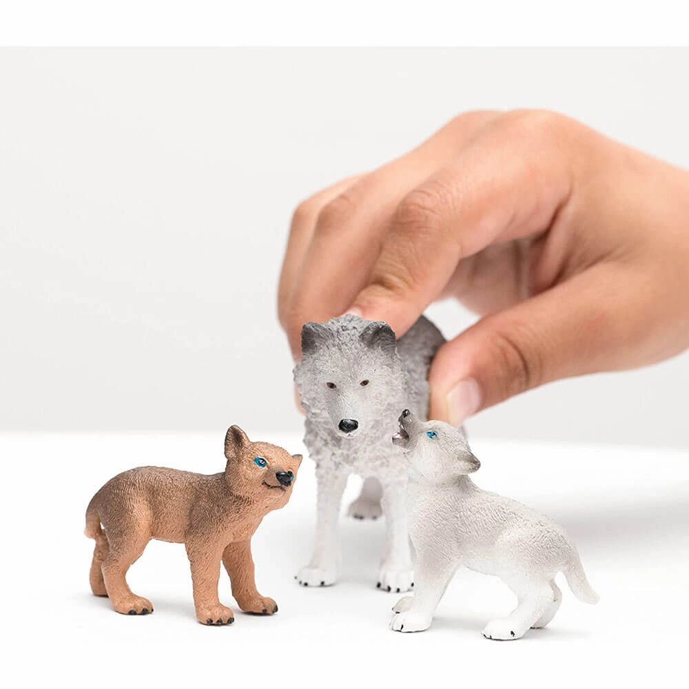 Schleich Toys Schleich Wild Life Mother Wolf with Pups Playset