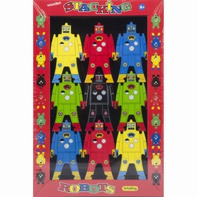 Schylling Toys Wooden Stacking Robots