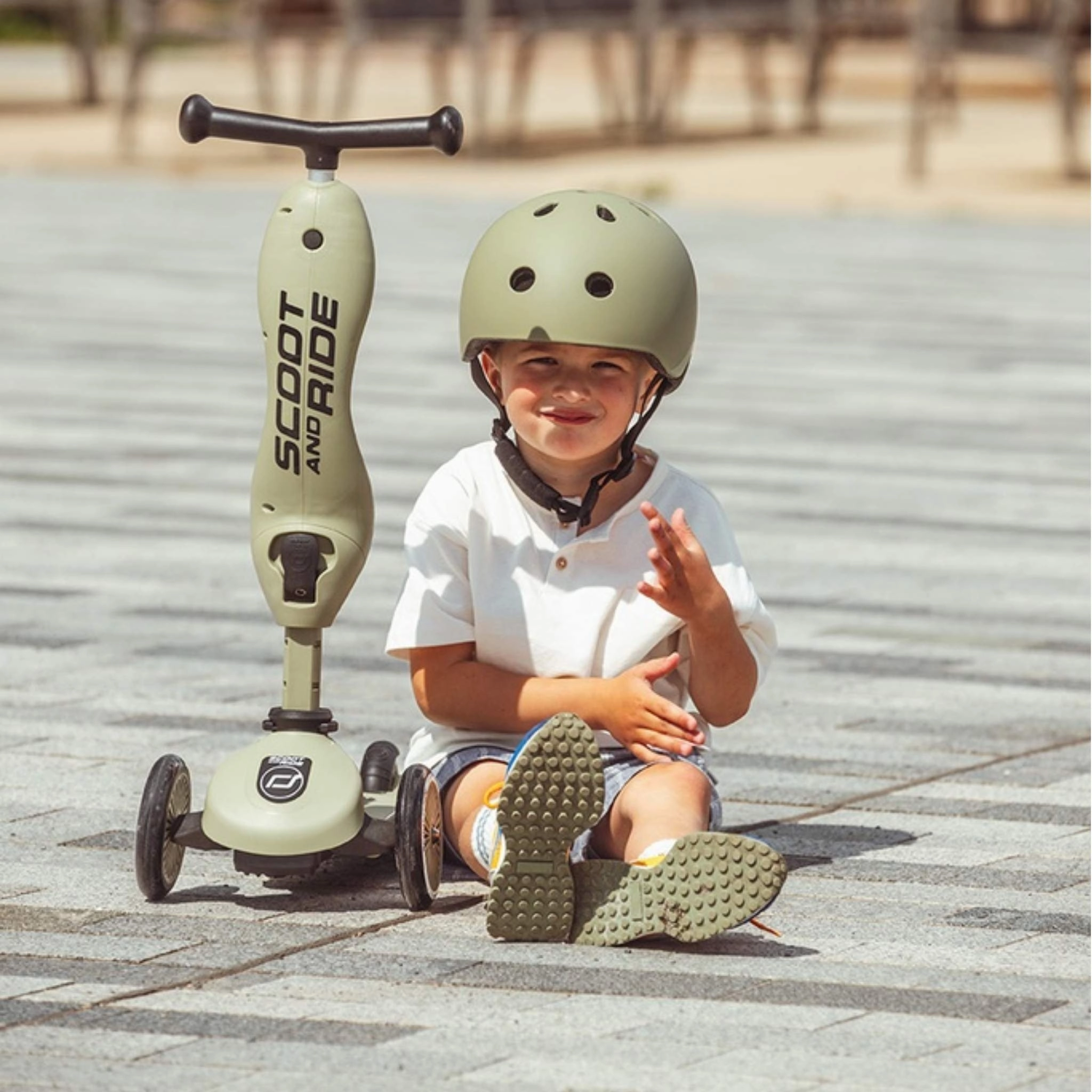 Scoot & Ride Highwaykick 1 Scooter - Olive