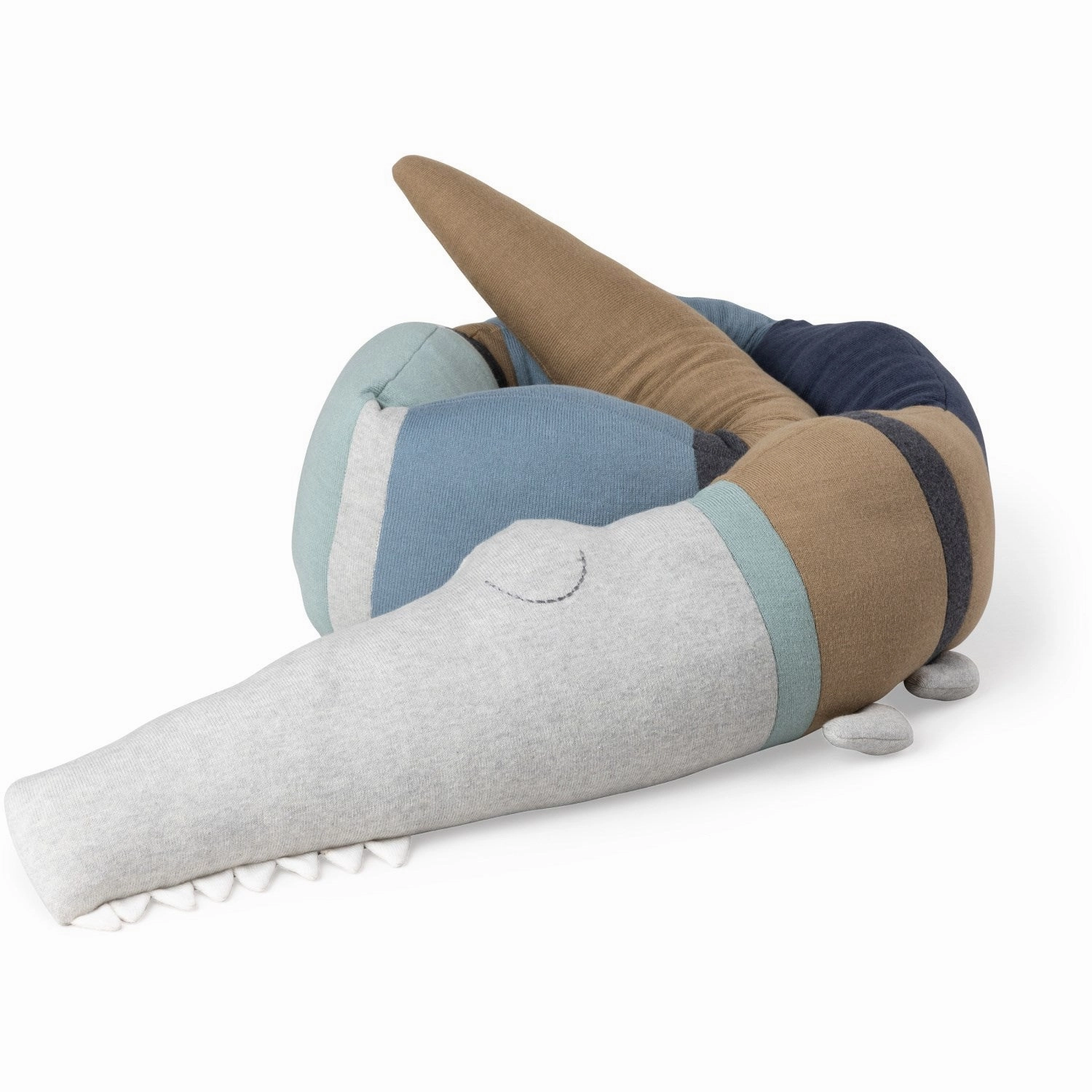 Sebra Dusty Blue Mix Knitted Sleepy Croc
