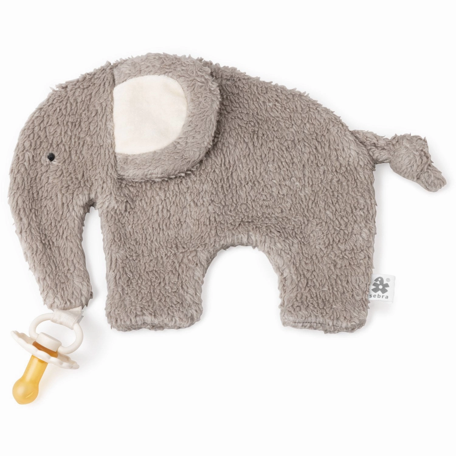 Sebra Grey Pacifier Comfort Blanket With Pacifier holder Fanto