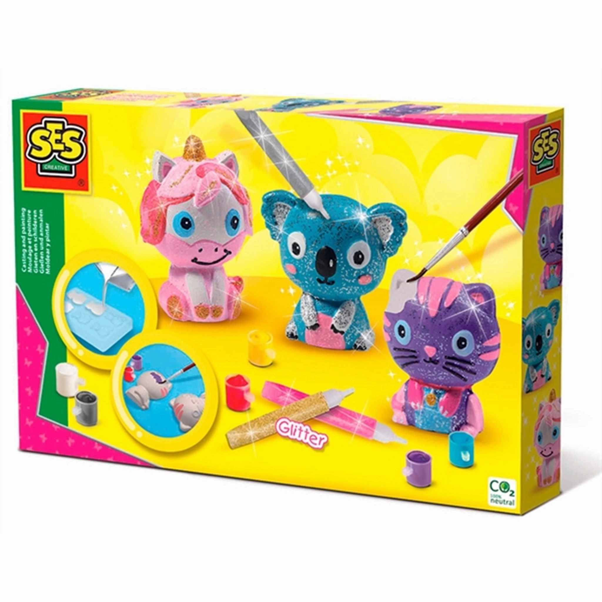 SES Creative Casting & Painting Glitter Animals