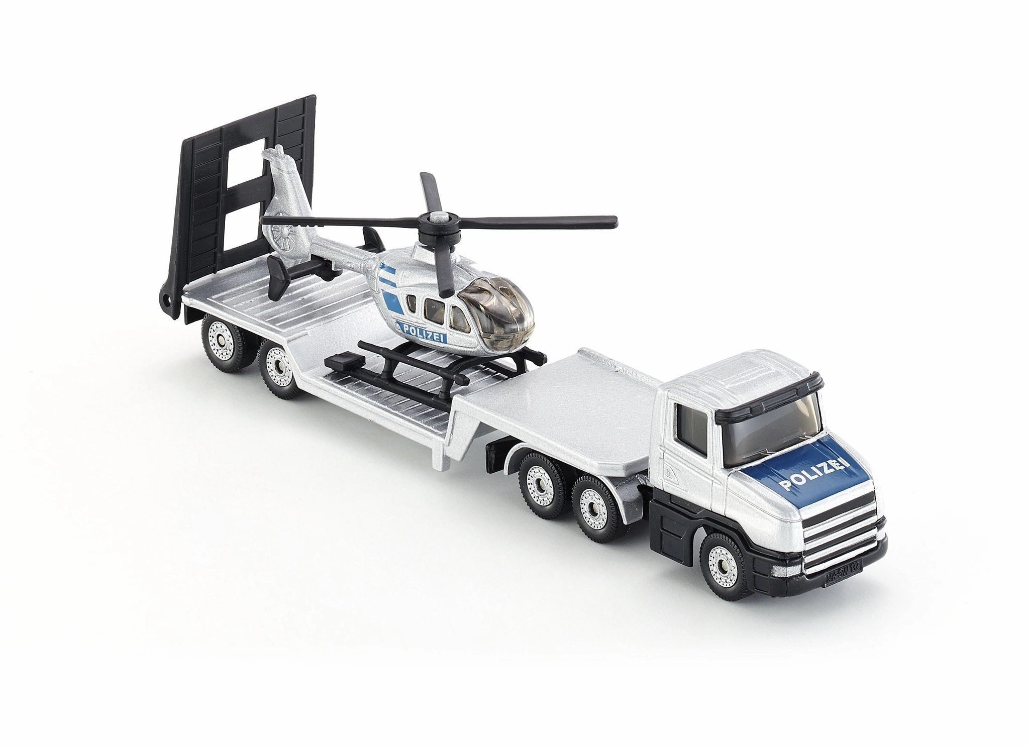 Siku Toys 1610 Low Loader With Police Helicopter