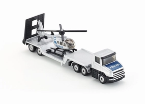 Siku Toys 1610 Low Loader With Police Helicopter