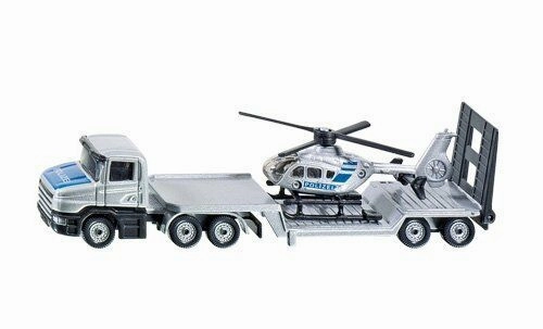Siku Toys 1610 Low Loader With Police Helicopter