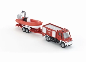 Siku Toys 1636 Mercedes Benz Fire Engine with Boat