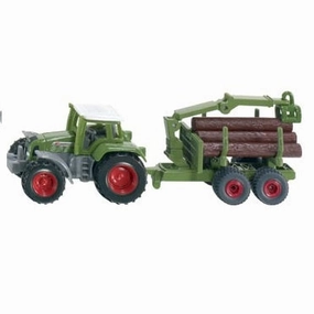Siku Toys 1645 - Tractor With Forestry Trailer