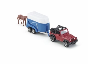 Siku Toys 1651 Jeep with Horse Trailer
