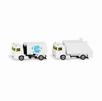 Siku Toys 1687 Municipal Road Sweeper and Garbage Truck