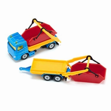 Siku Toys 1695 Truck with Skip and Trailer