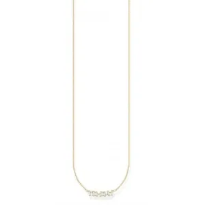 Silver Gold Plated Zirconia White Necklace KE2095-414-14-L45V Thomas Sabo Necklaces