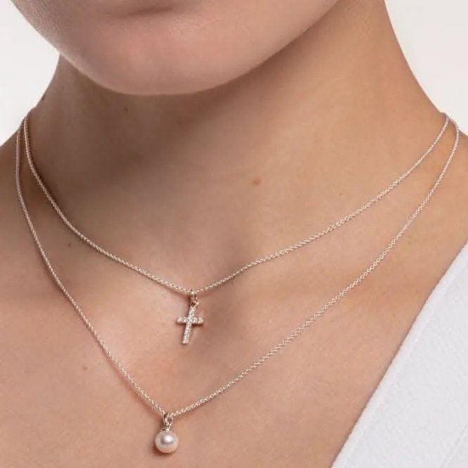 Silver Pearl Necklace 45cm KE2076-082-14-L45v Thomas Sabo Necklaces