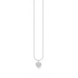Silver Zirconia Pave Heart Necklace KE2046-051-14 Thomas Sabo Necklaces