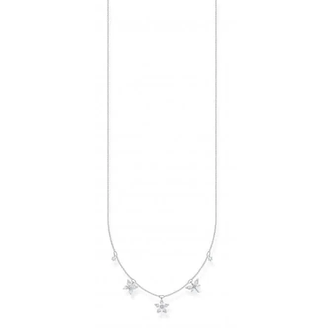 Silver Zirconia White Flowers Necklace KE2100-051-14-L45V Thomas Sabo Necklaces