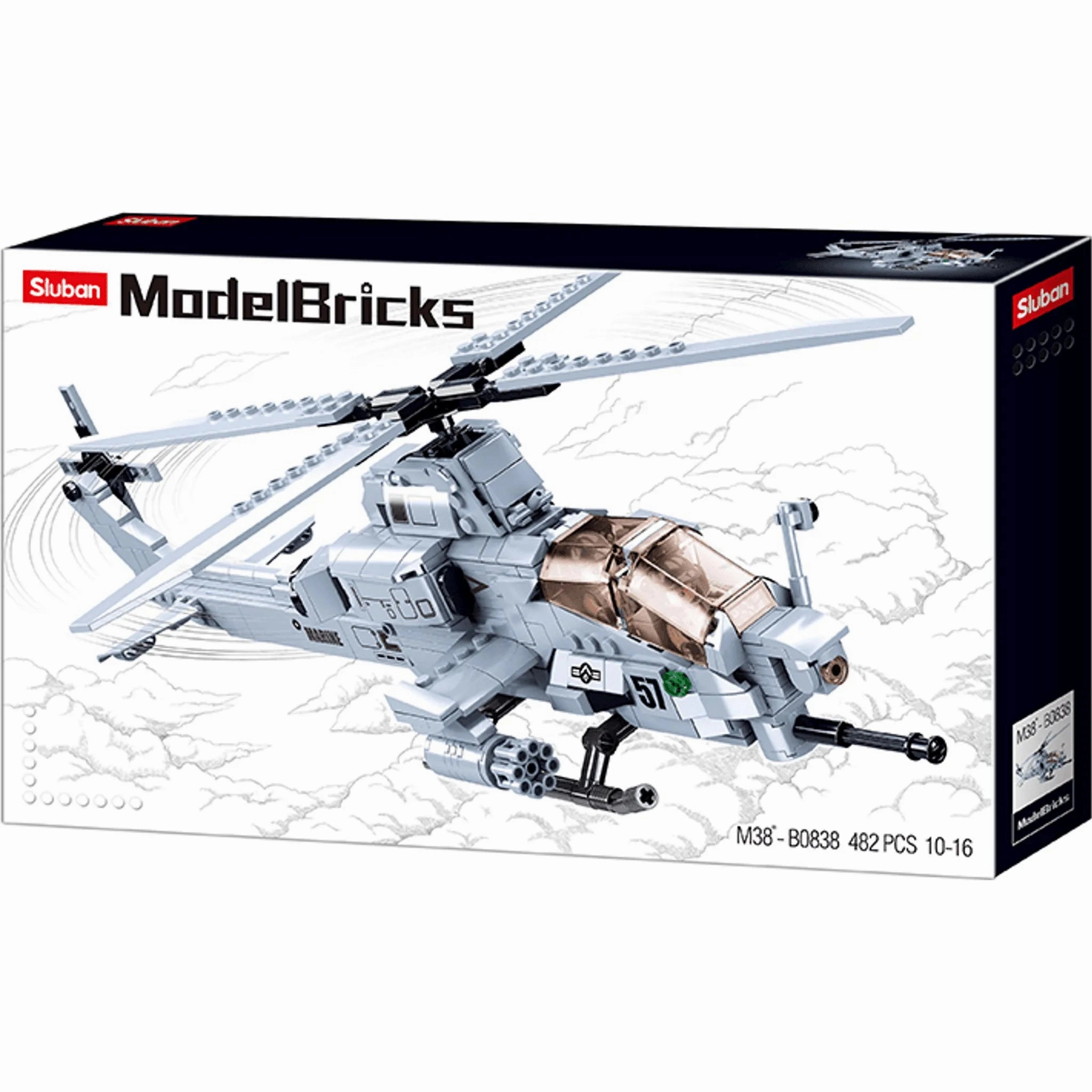 Sluban Toys Sluban | AH-1Z Attack Helicopter 482pcs