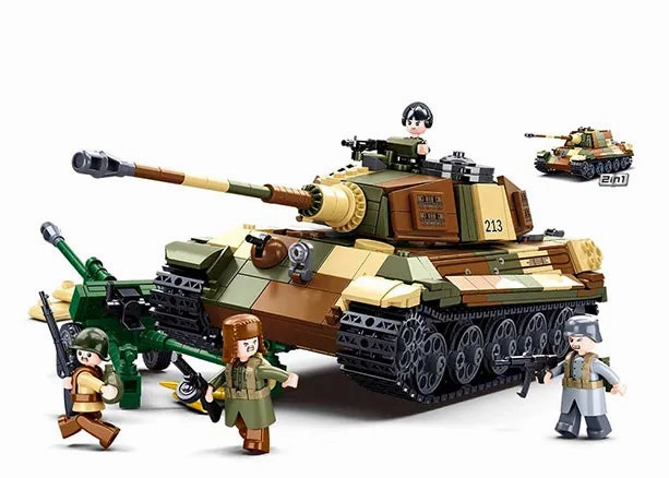 Sluban Toys Sluban | Army Battle Of Budapest - The King Tiger Heavy Tank 930 Pcs