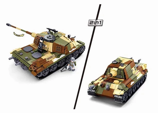 Sluban Toys Sluban | Army Battle Of Budapest - The King Tiger Heavy Tank 930 Pcs