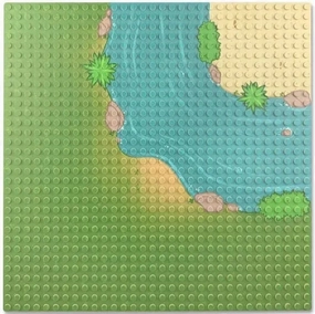 Sluban Toys Sluban | Building Base Plates - River Bend