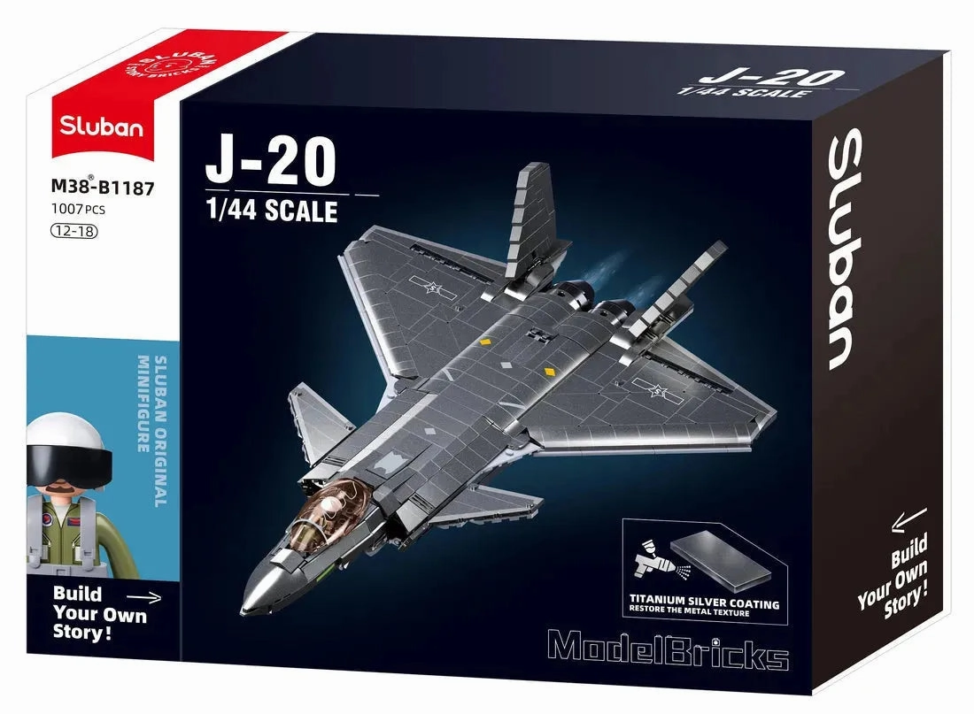 Sluban Toys Sluban | J20 Stealth Aircraft | 1007 Pieces