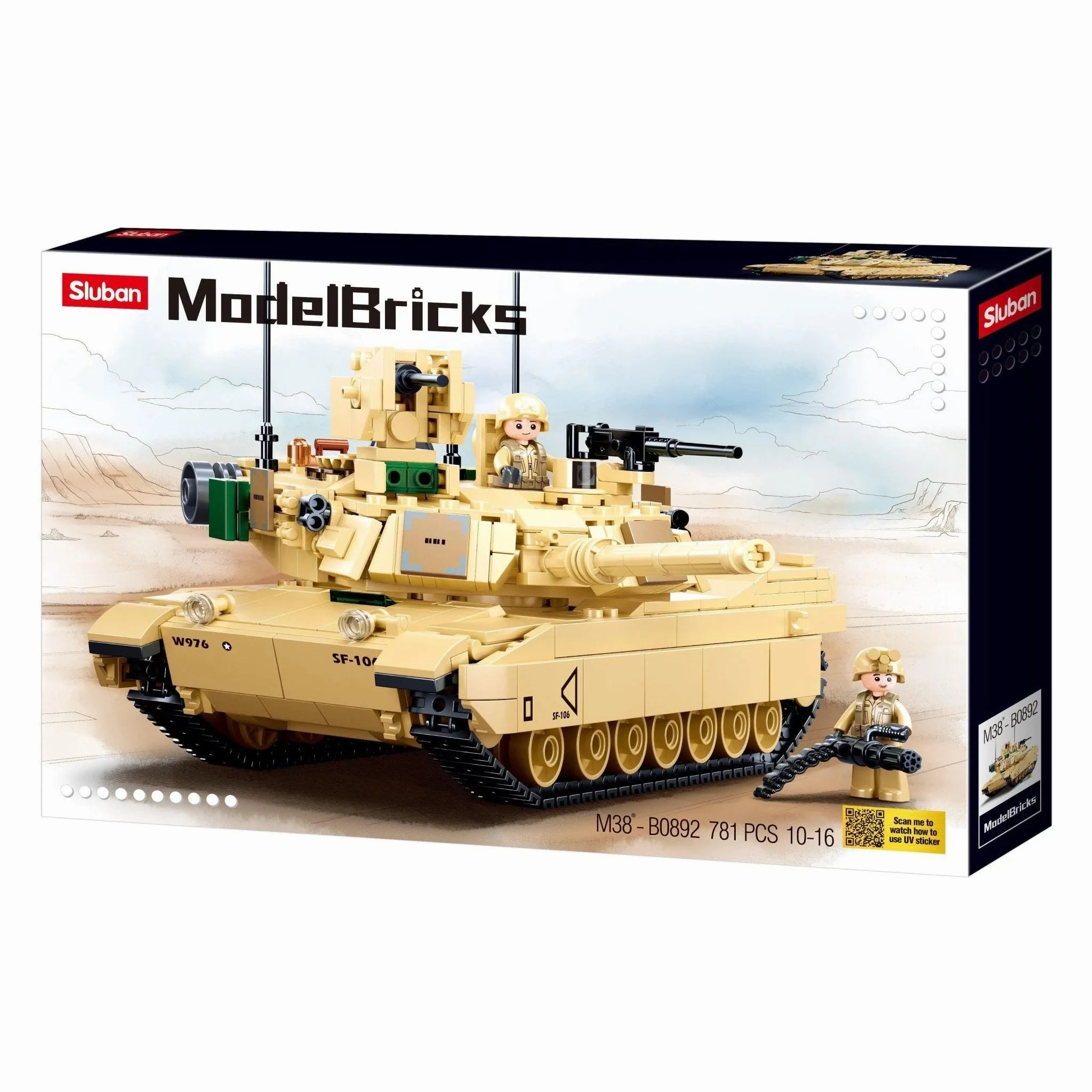 Sluban Toys Sluban | M1A2 V2 Abrams Main Battle Tank - 781pcs