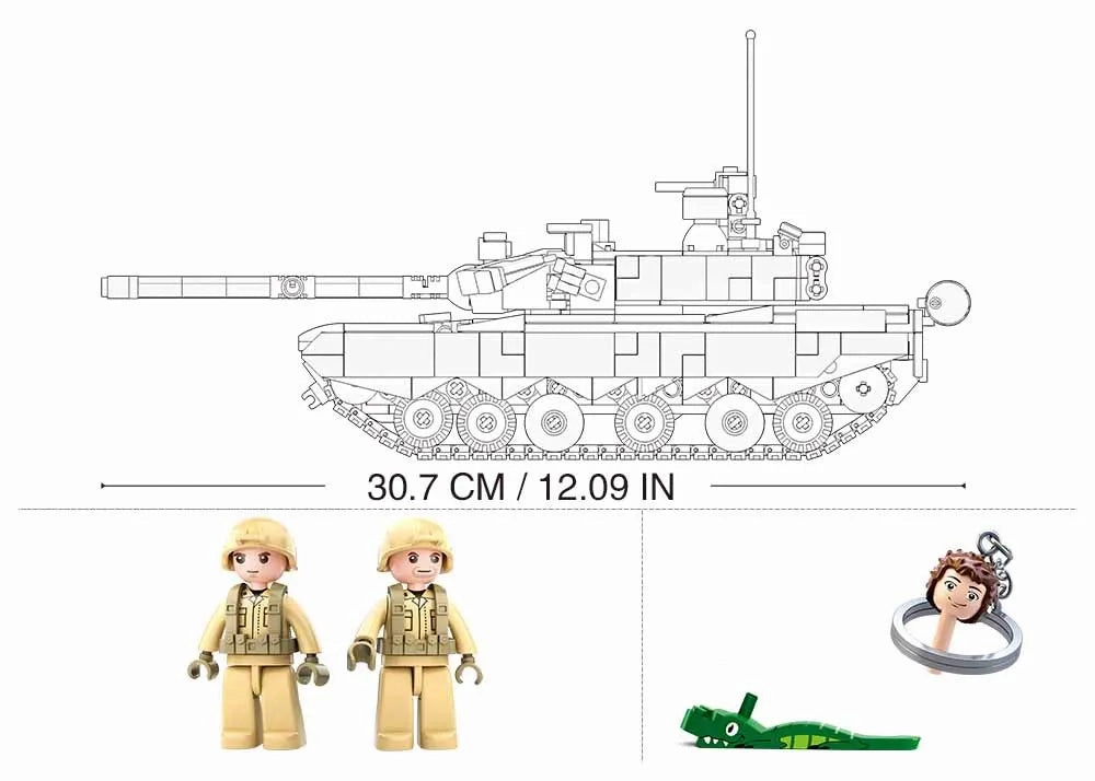Sluban Toys Sluban | Main Battle 2 In 1 Tank 99A 893 Pcs