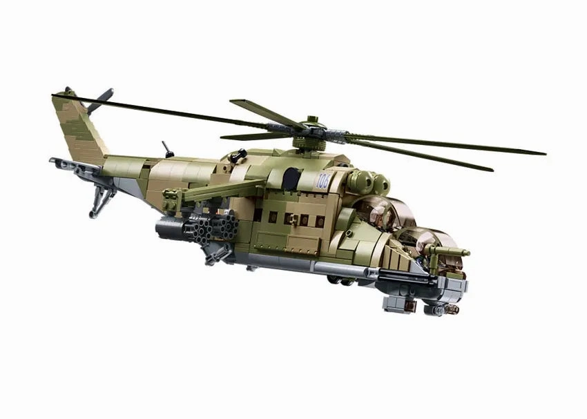 Sluban Toys Sluban | MI-24S Helicopter Gun/S 893 Pieces