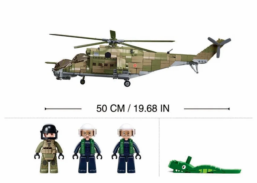 Sluban Toys Sluban | MI-24S Helicopter Gun/S 893 Pieces