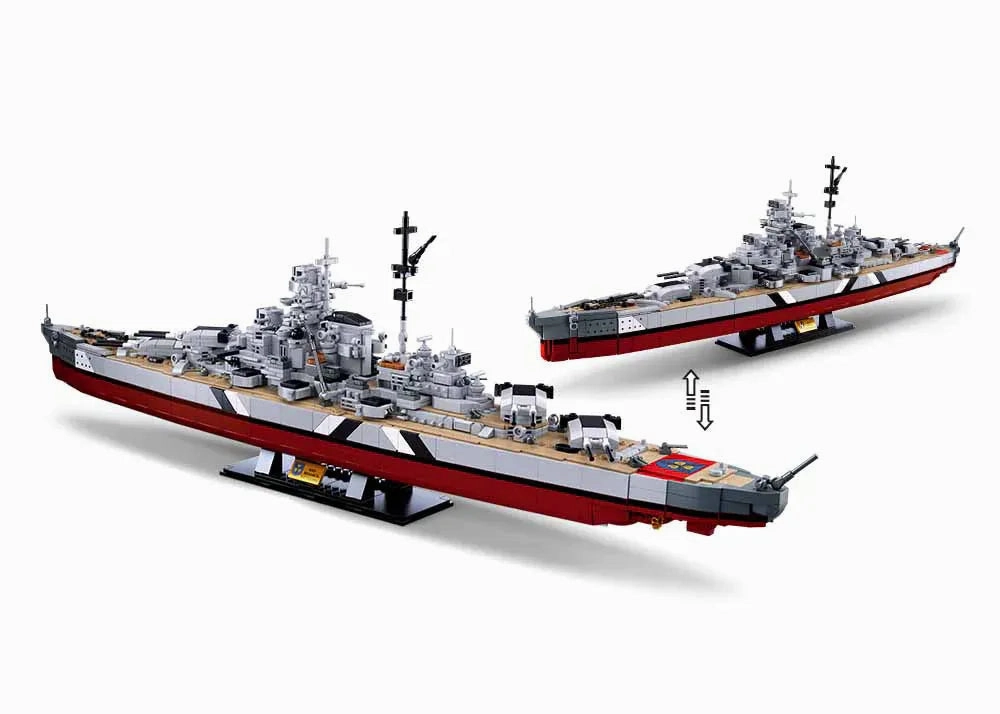 Sluban Toys Sluban | Model Bricks | Bismarck Battleship (2 in 1) 1849 Pcs