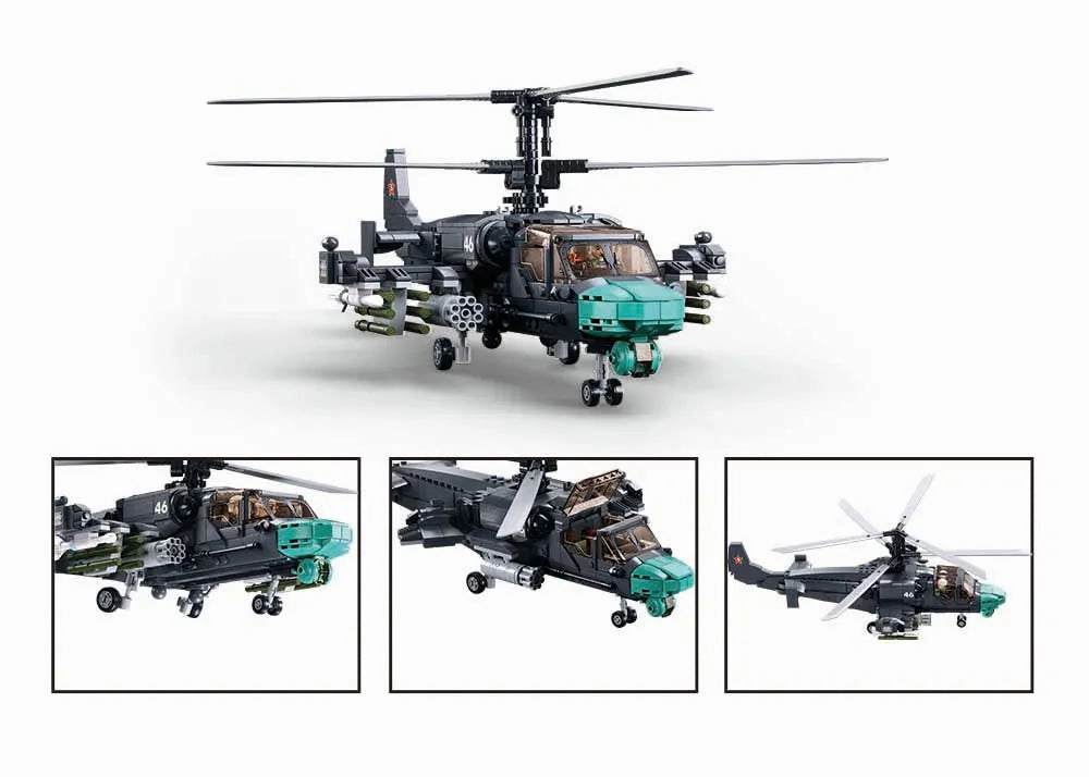Sluban Toys Sluban | Model Bricks | Ka-52S Helicopter Gunship Scale 1:35 913 Pcs