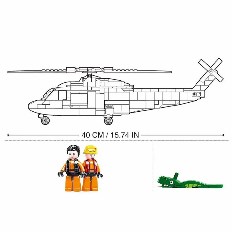 Sluban Toys Sluban | Model Bricks | Sea Rescue Helicopter 402 Pcs