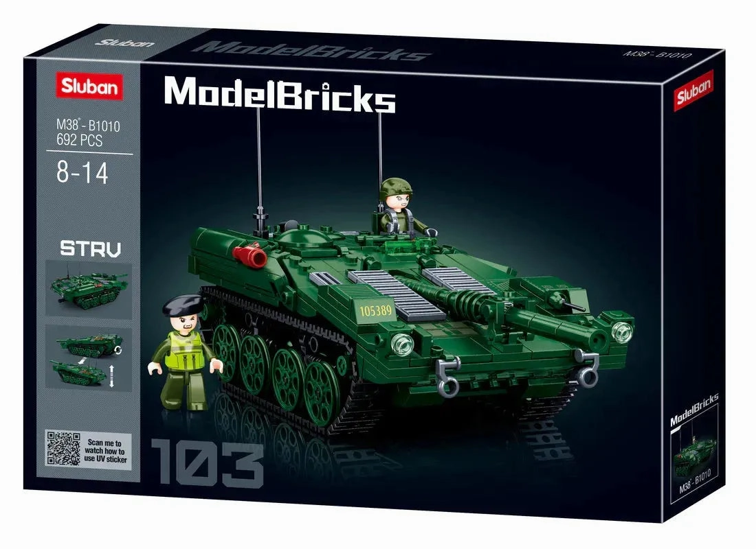Sluban Toys Sluban | Model Bricks | Tank Strv103 692 Pcs