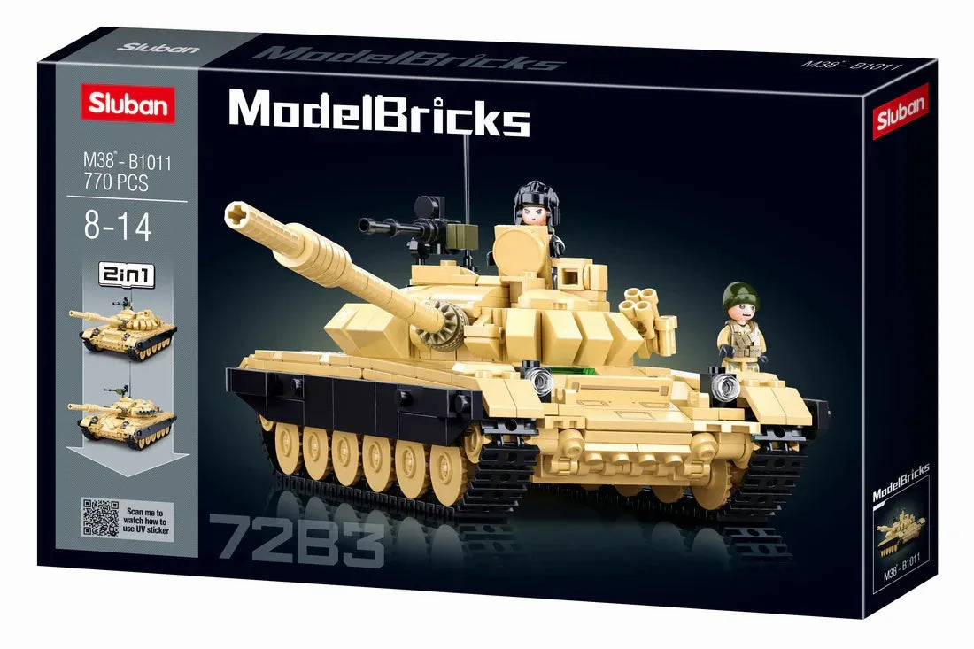 Sluban Toys Sluban | Model Bricks | Tank T-7283 (2 In 1) 770 Pcs