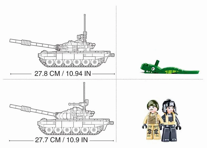 Sluban Toys Sluban | Model Bricks | Tank T-7283 (2 In 1) 770 Pcs
