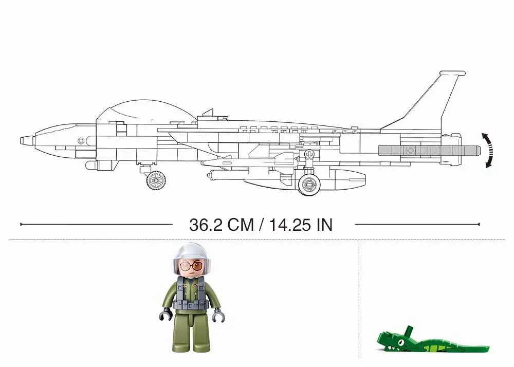 Sluban Toys Sluban | Model Bricks F14 Fighter 404 Pcs