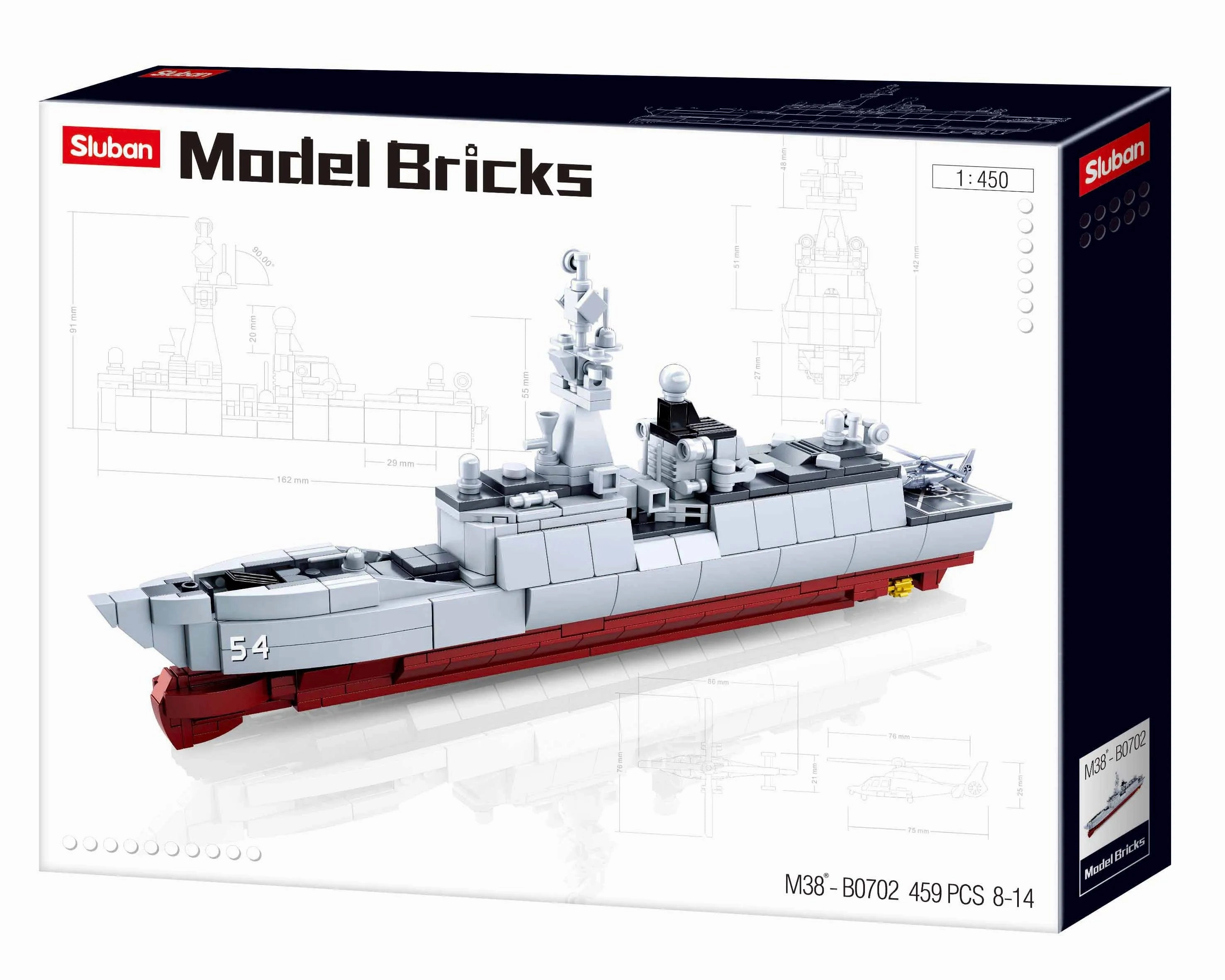 Sluban Toys Sluban | Model Bricks Frigate 054A Scale 1:450 457 Pcs