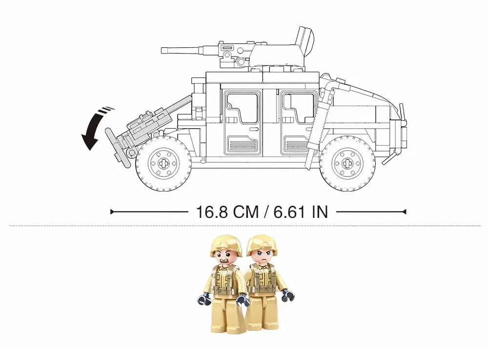 Sluban Toys Sluban | Model Bricks Hummer H2 Assault Vehicle 265 Pcs
